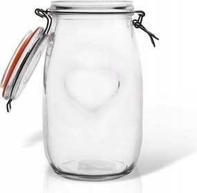 Befőttes üveg konyhai tároló doboz szabadalmaztatott ételcsipesszel 1,5L