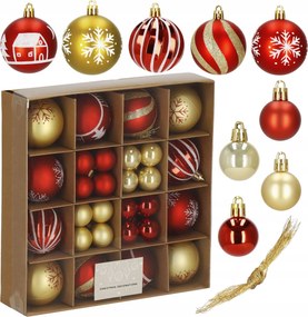 Karácsonyfadísz Nád 42DB-OS Karácsonyfadísz 3/6 CM Törhetetlen Medál Szett