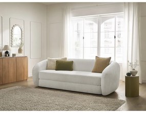 Fehér zsenília kinyitható kanapé 228 cm Neyo – Bobochic Paris