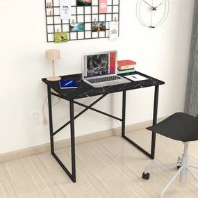 [en.casa] Íróasztal Tjeldsund 75x90x60 cm márványos fekete antracit