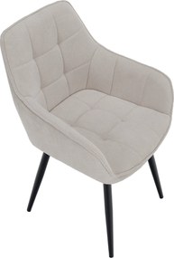 Design fotel, bézs/fekete, MARKEN