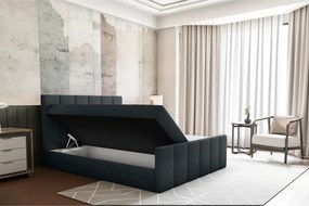 Boxspring ágy, 140x200, szürke, STAR