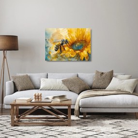 Üveg kép - Méh, akvarell (70x50 cm)
