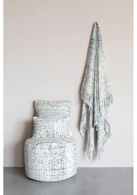 Liv Blue pamut pléd, 130 x 170 cm - White Label