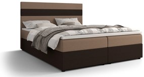 Franciaágy Boxspring 180 cm Locos (világosbarna + sötétbarna) (matraccal és tárolóhellyel). 1056131