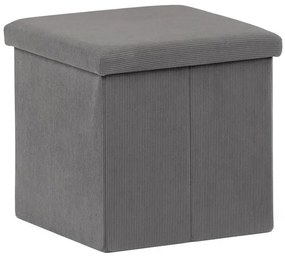 Szürke Kordbársony Tárolós Puff. TAB-471 GREY6