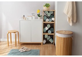 Round kerek bambusz szennyeskosár - Compactor