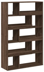barna tölgy színű szerelt fa könyvszekrény 100 x 33 x 156,5 cm