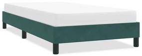sötétzöld bársony ágykeret matrac nélkül 80x220 cm