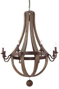 Ideal Lux - Csillár láncon MILLENNIUM 8xE14/40W/230V átm. 92 cm Nyírfa/barna