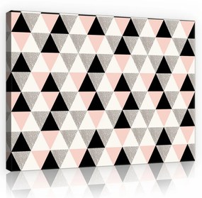 Vászonkép, Háromszög mintázat, 100x75 cm méretben