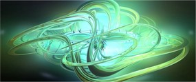 Zöld absztrakció kép (120x50 cm)