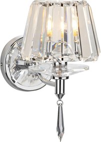 DAR LIGHTING SEL0750 SELINA Kristály Fali Lámpa Csiszolt króm G9 IP20