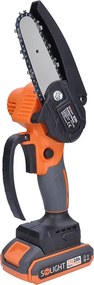 Akkumulátoros láncfűrész - tartozékok és praktikus láda - Solight RNP100A1 - 21 V - sín 127 mm