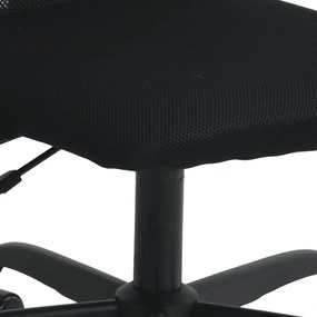 vidaXL fekete állítható magasságú hálós szövet és műbőr irodaszék