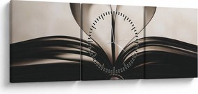A könyv képe (órával) (90x30 cm)