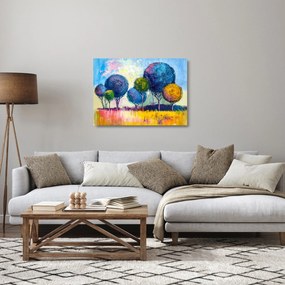 Kupolafák képe, olajfestmény (üvegen) (70x50 cm)