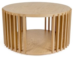 Drum tölgyfa dohányzóasztal, ø 83 cm - Woodman