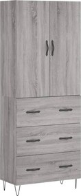 vidaXL szürke sonoma szerelt fa magasszekrény 69,5 x 34 x 180 cm