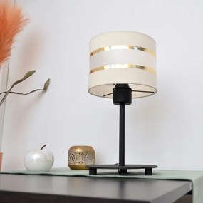 LED Asztali lámpa HELEN 1xE27/15W/230V krém/fekete/arany
