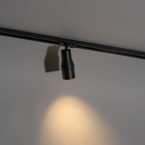 Modern spotlámpa fekete és sötét bronz színben sínrendszerhez 1 fázisú - Iconic Kohua