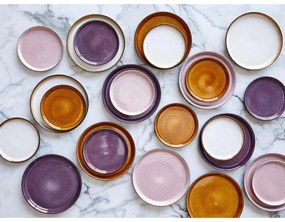 Fekete-lila kőedény tányér ø 27 cm Gastro Black/Purple – Bitz