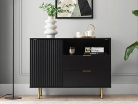 Komód Newelon K1D2SZ NW01 (fekete + arany) . 1103662