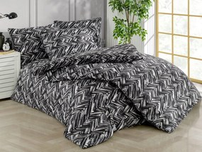 Brotex francia ágyneműhuzat szatén 220x200, 70x90 cm, Adonis fekete