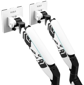 Képernyőállvány két 49 hüvelykes monitorhoz, fehér-fekete X-Arm Dual RGB