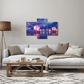 Kép - Bolygók a vízen (90x60 cm)