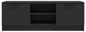 fekete szerelt fa TV-szekrény 102 x 35 x 36,5 cm