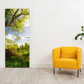 Fotótapéta ajtóra - Tavaszi rét (95x205cm)