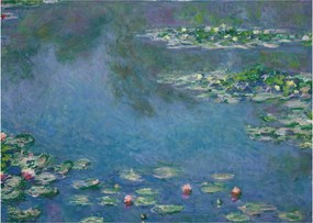 Üveg kép - Claude Monet, Water Lilies, reprodukciók (70x50 cm)