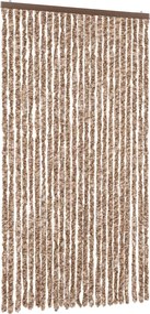 vidaXL bézs és sötétbarna zsenília rovarfüggöny 100 x 230 cm