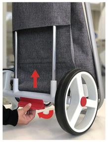 Gurulós bevásárlótáska 53 l Com Tweed Polar Black Tube – Rolser