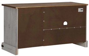 HALDEN fehér tömör fa TV szekrény tolóajtóval 110x40x60 cm