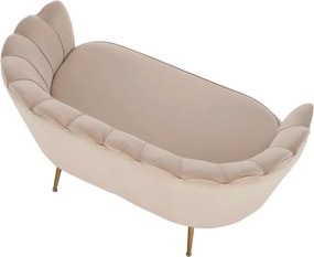 Pad Art-deco stílusban, bézs Velvet anyag/gold chróm-arany, NOBLIN