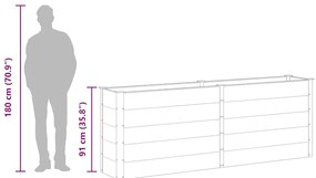 szürke WPC kerti magaságyás 250 x 50 x 91 cm