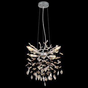 Globo 64138HS - QUEENA kábeles csillár 4xE14/40W/230V ezüst