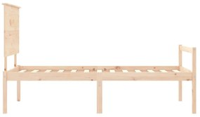 tömör fa ágy időseknek fejtámlával 100x200 cm