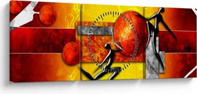 Kép - Az emberiség festménye (órával) (90x30 cm)
