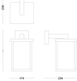 Philips - Kültéri fali lámpa BELLINI 1xE27/25W/230V IP44
