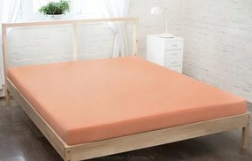 Gumis jersey lepedő 140x200 sötét lazacszínű