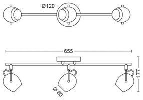 Philips 50613/31/P0 - LED Spotlámpa RIVANO 3xLED/4,3W/230V