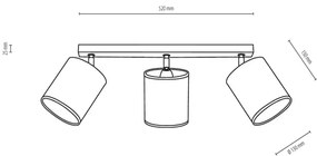Spot-Light 56744374 - APRILLIA 3xE27/25W/230V spotlámpa, tölgy/fehér