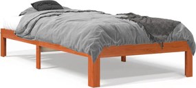 vidaXL viaszbarna tömör fenyőfa ágy matrac nélkül 90 x 190 cm