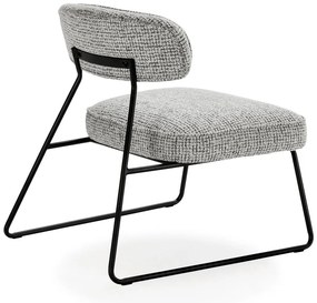 Fekete-fehér fotel Elon – Marckeric