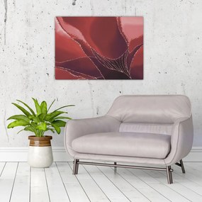 Kép - Piros absztrakt virág N⁰2 (70x50 cm)