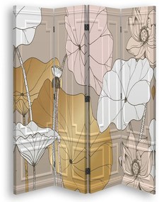 Gario Paraván Vintage virágok Méret: 145 x 170 cm, Kivitelezés: Klasszikus paraván