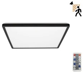 LED fürdőszobai lámpa NIVERA LED/12W/230V IP54 22,5x22,5 cm fekete + DO